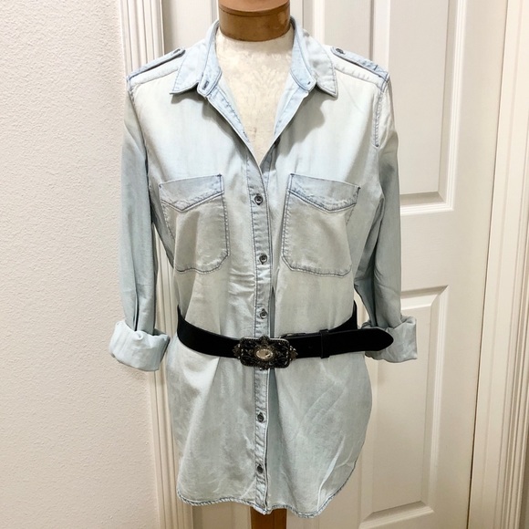 Express Women’s Black Faux Leather Belt, Fancy Rectangle Buckle with Crystals- M - Picture 17 of 17